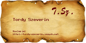 Tordy Szeverin névjegykártya